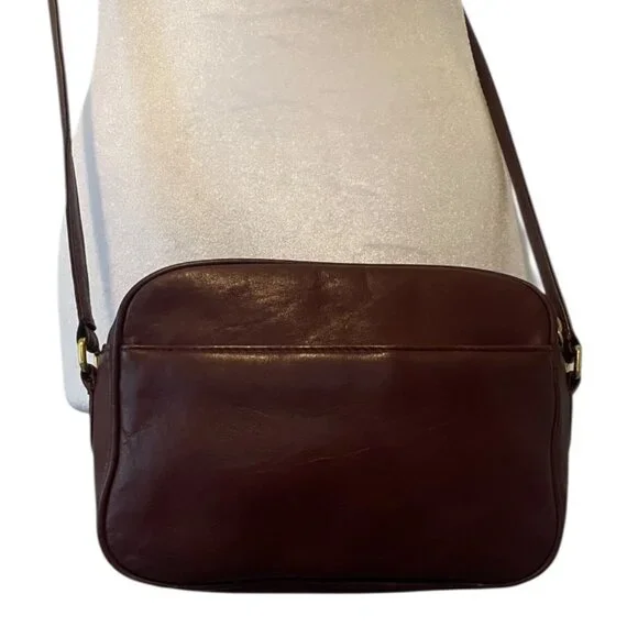 Authentic Vintage Etienne Aigner Burgundy Leather Crossbody Bag - Picture 6 of 9